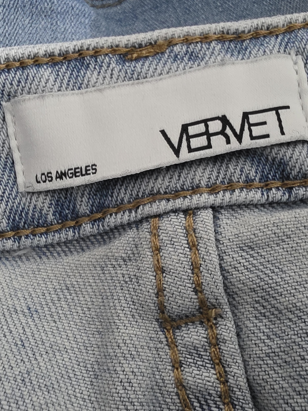 Vervet 90s Vintage Flare Stretch Jean High-Rise Wide Leg Light Wash Women 27 - Picture 8 of 9